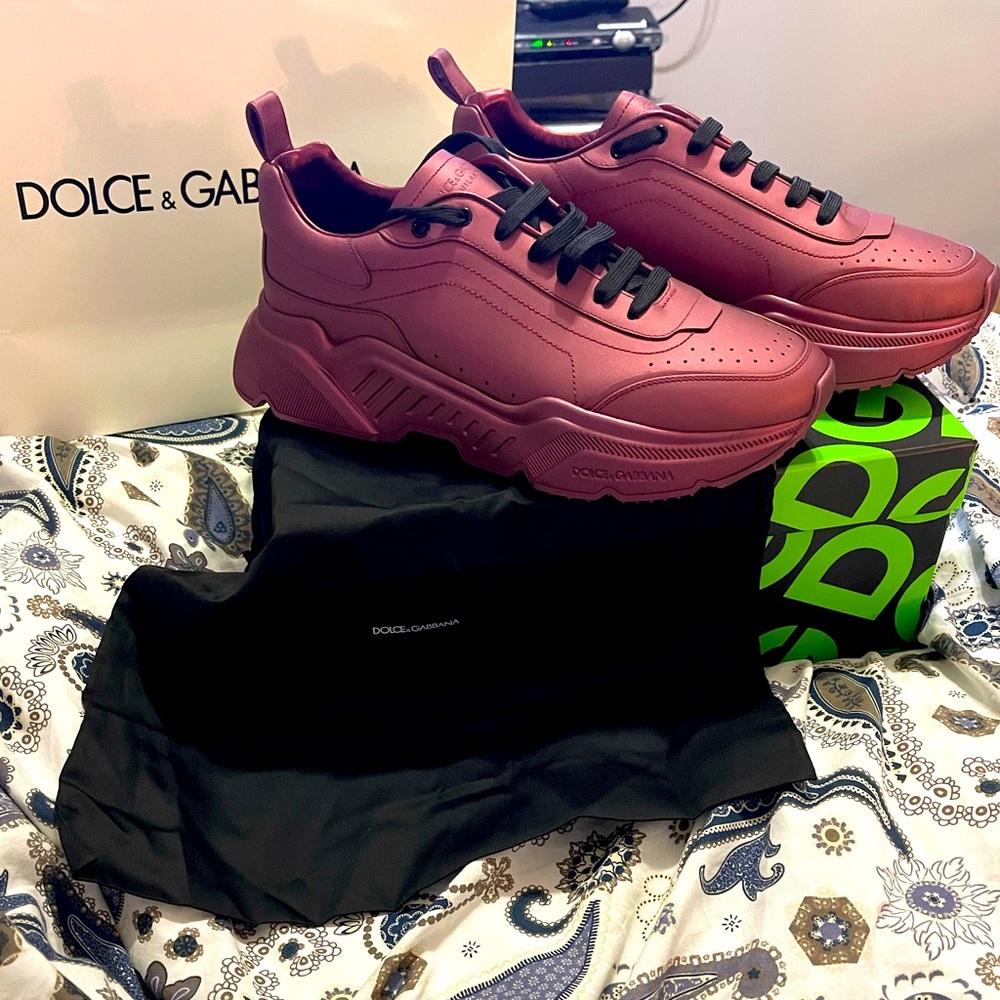 Mens Dolce & Gabbana Rose Gold Sneakers
